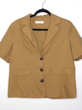 Commense Brown Short Sleeve Blazer